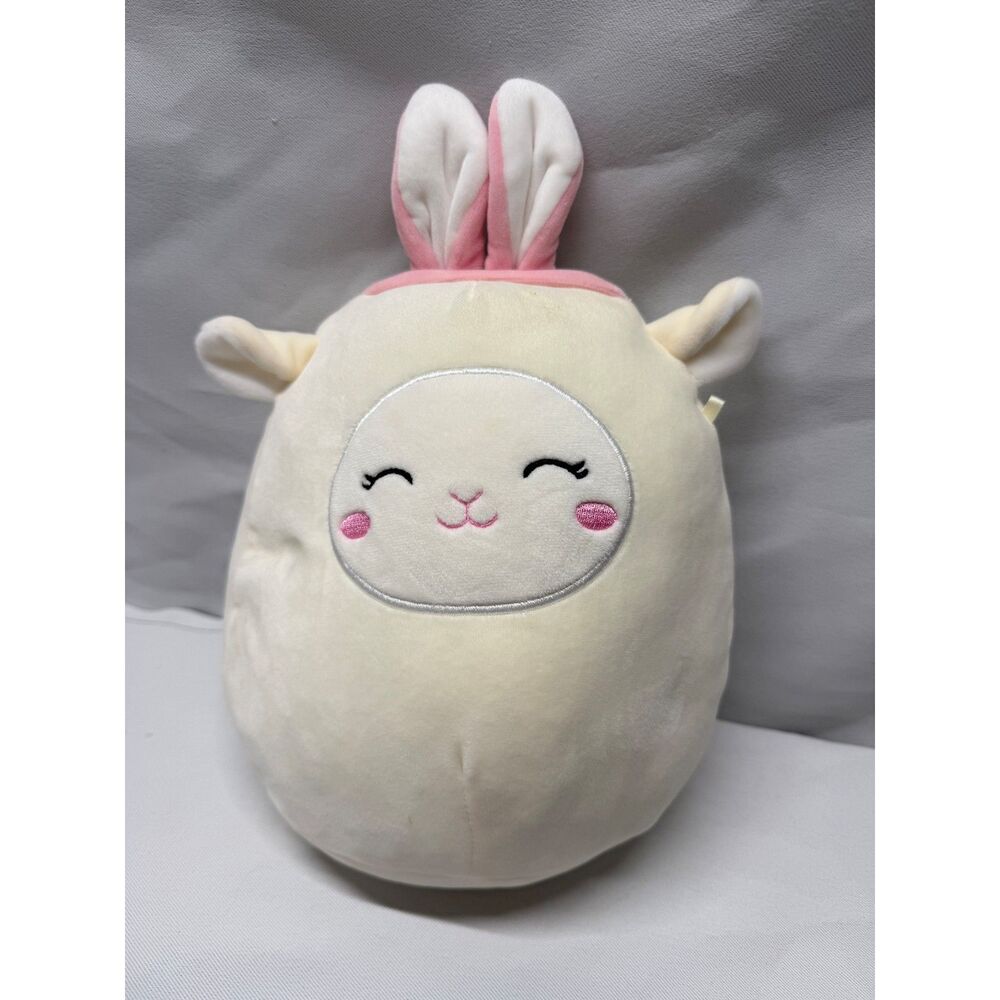 Squishmallows Sophie Lamb Bunny Ears 8" Easter Cream Pink Plush Kellytoy